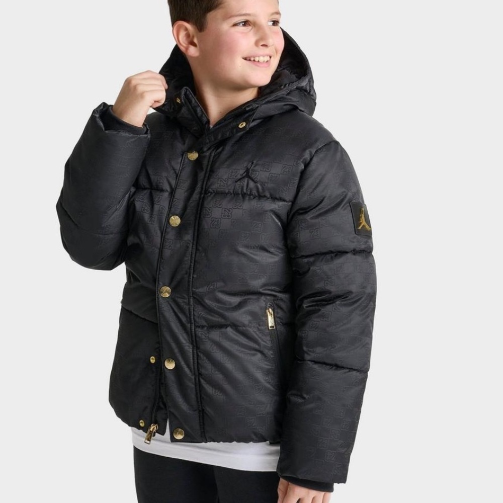NWT Jordan Monogram Puffer Jacket, Medium (M 10-12 YRS)